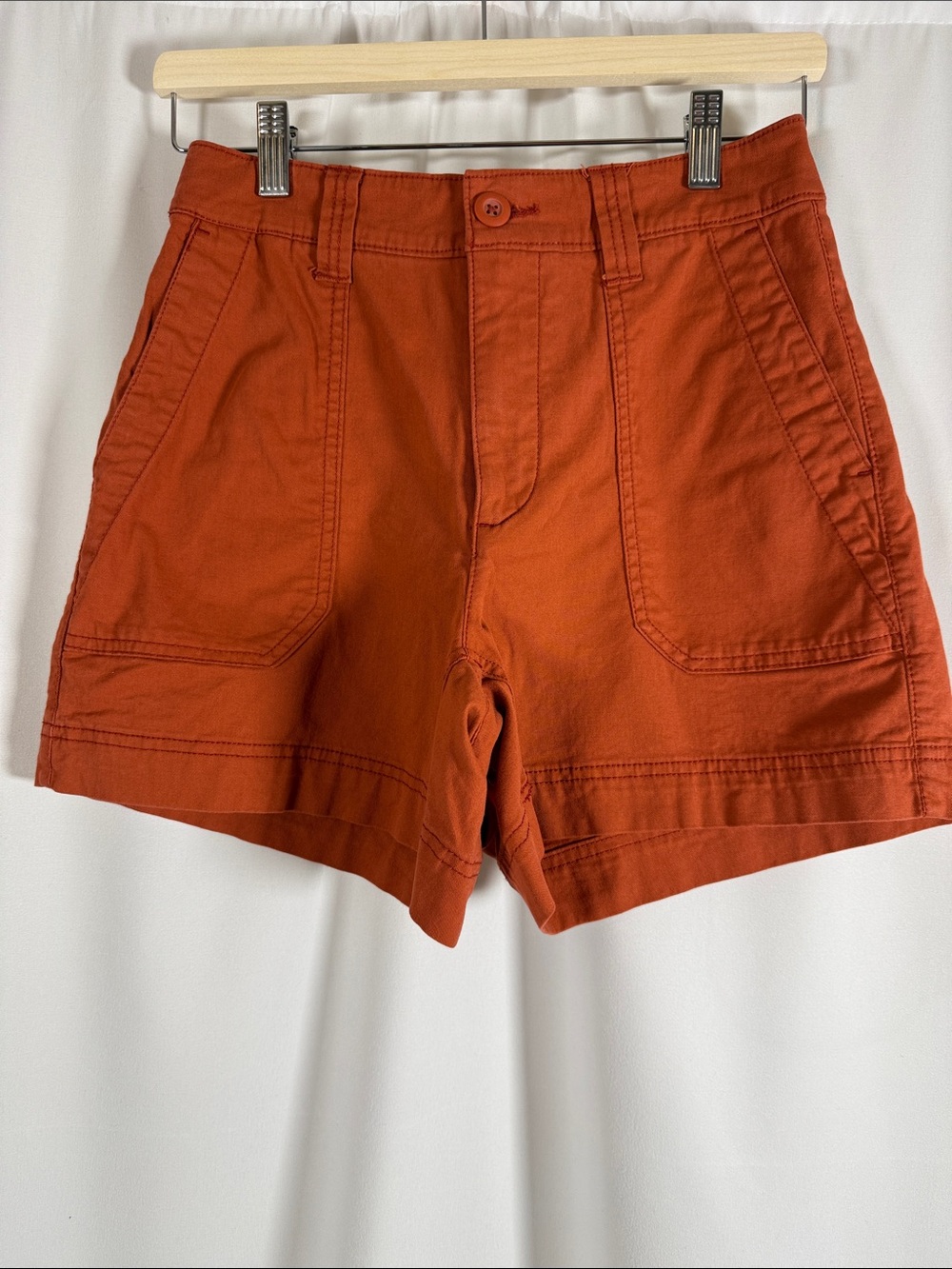 Old Navy High Rise OG Chino Rust Orange Shorts
